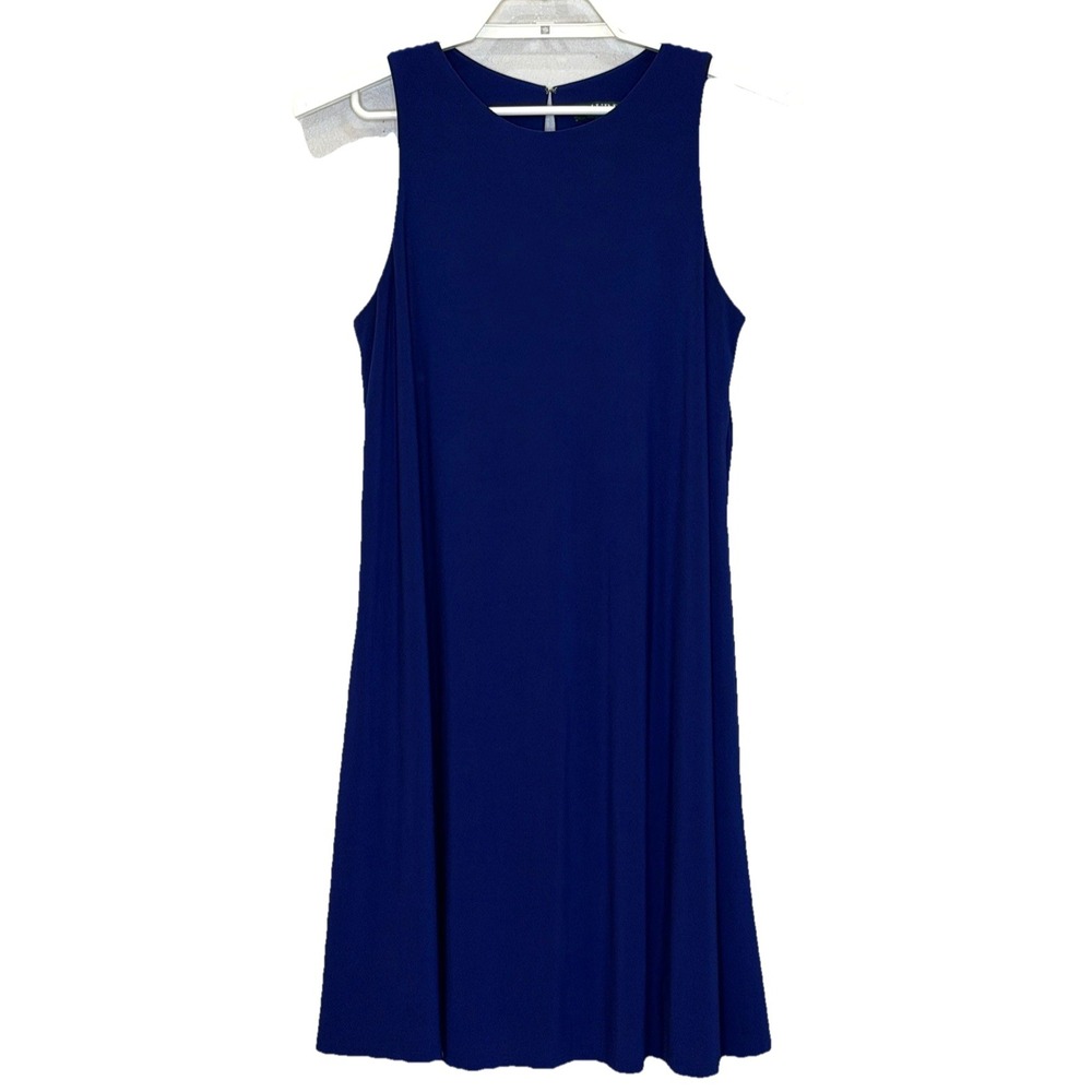 Lauren Ralph Lauren Swing Dress Womens Sz 10 Purple Sleeveless Round Neck Lined